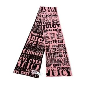 Juicy Couture Pink and Black Scarf
